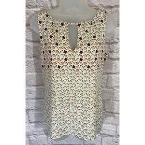 White House Black Market Tank Top‎ Small Keyhole Neck Wrinkle Free Shirt 9553